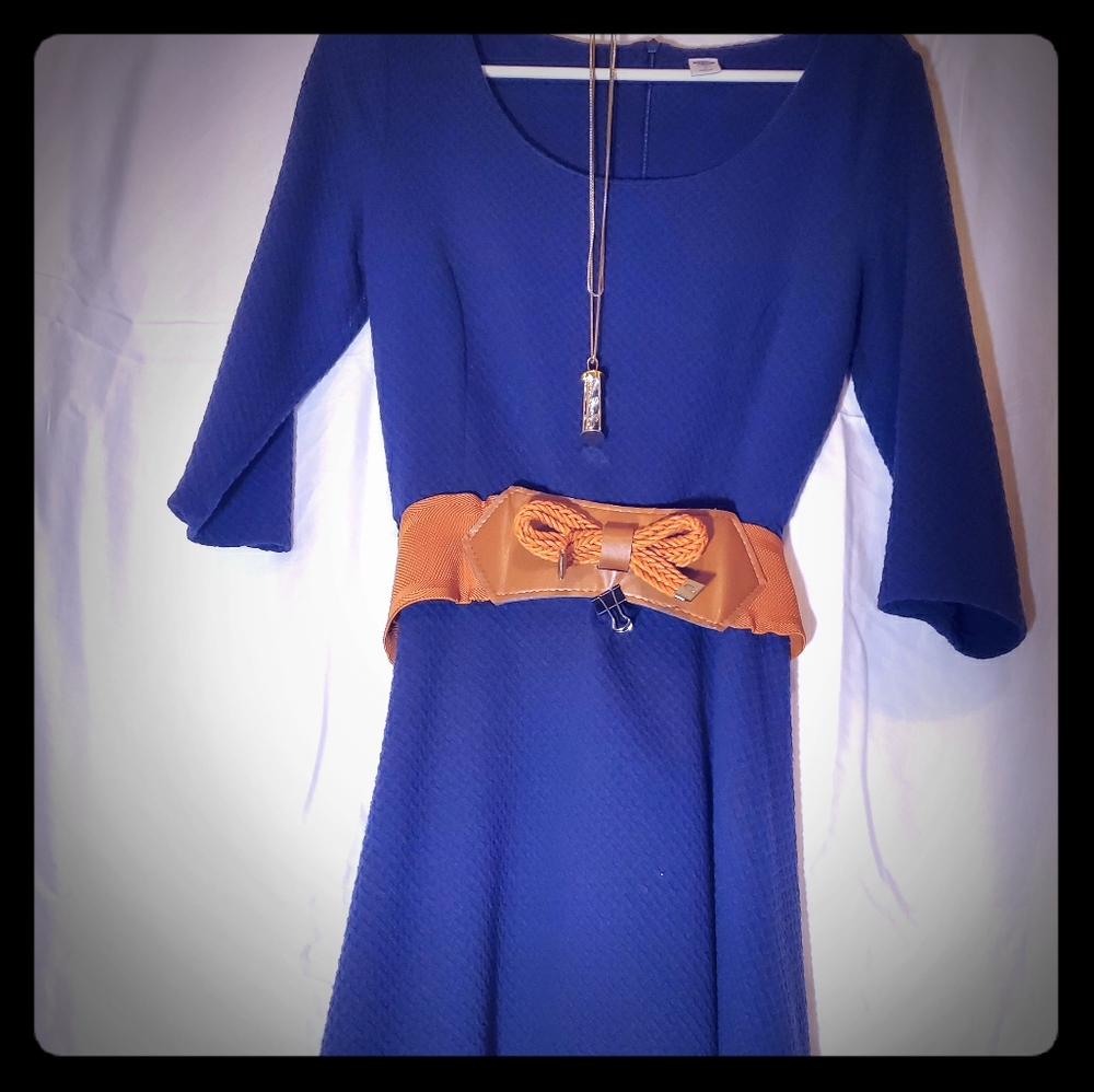 Fitted blue dress👗